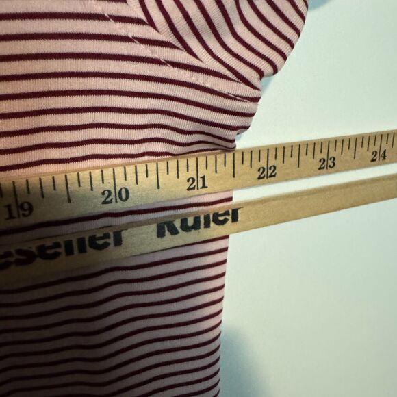 Greyson Polo Shirt Mens Medium Pink Striped Golf Performance Stretch Wolf - Picture 7 of 8